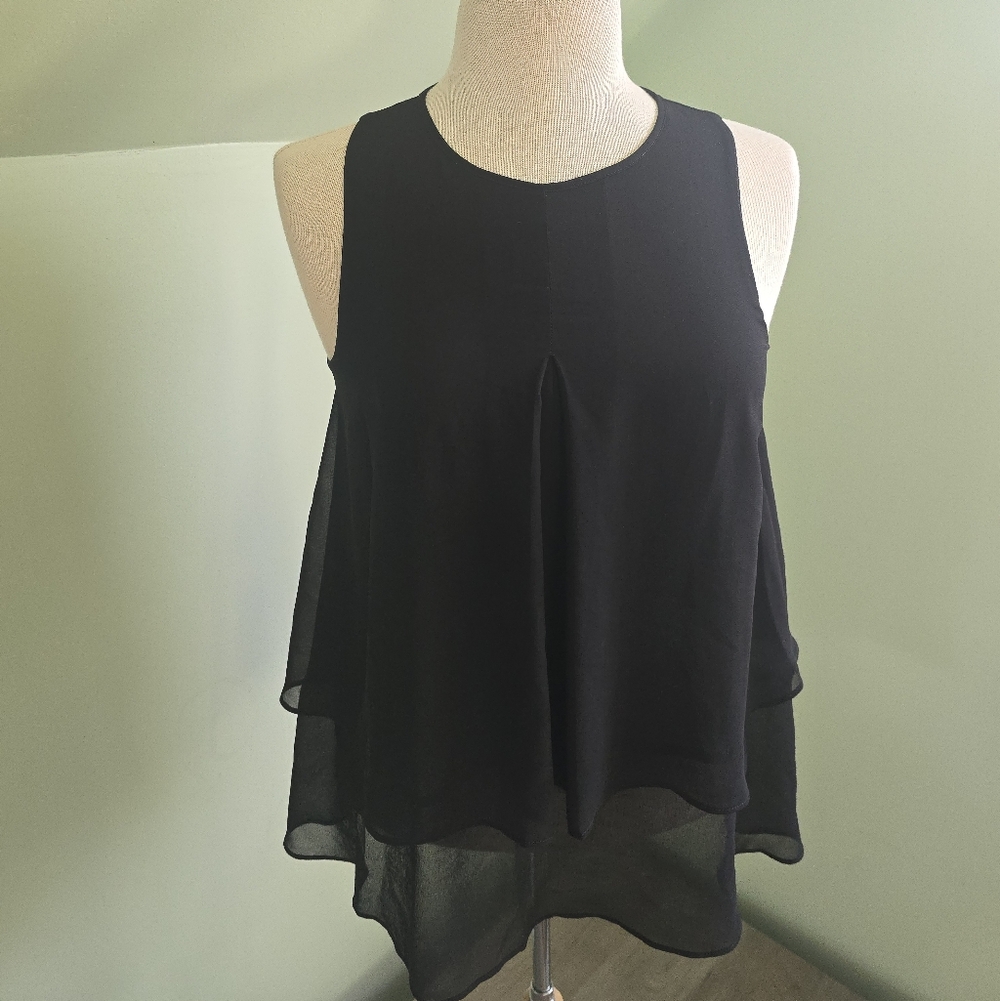 BCBG Black Layered Tank Top